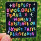 Respect sticker glitter rainbow hydroflask planner