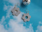 Checkered Flower Earrings