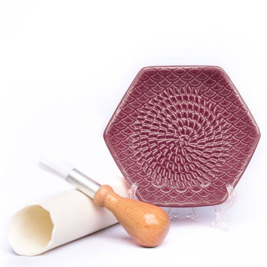 Wine 3 Piece Set: Ceramic Grater, Peeler, Brush