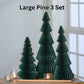 Honeycomb trees, vintage folding paper, Christmas, Winter