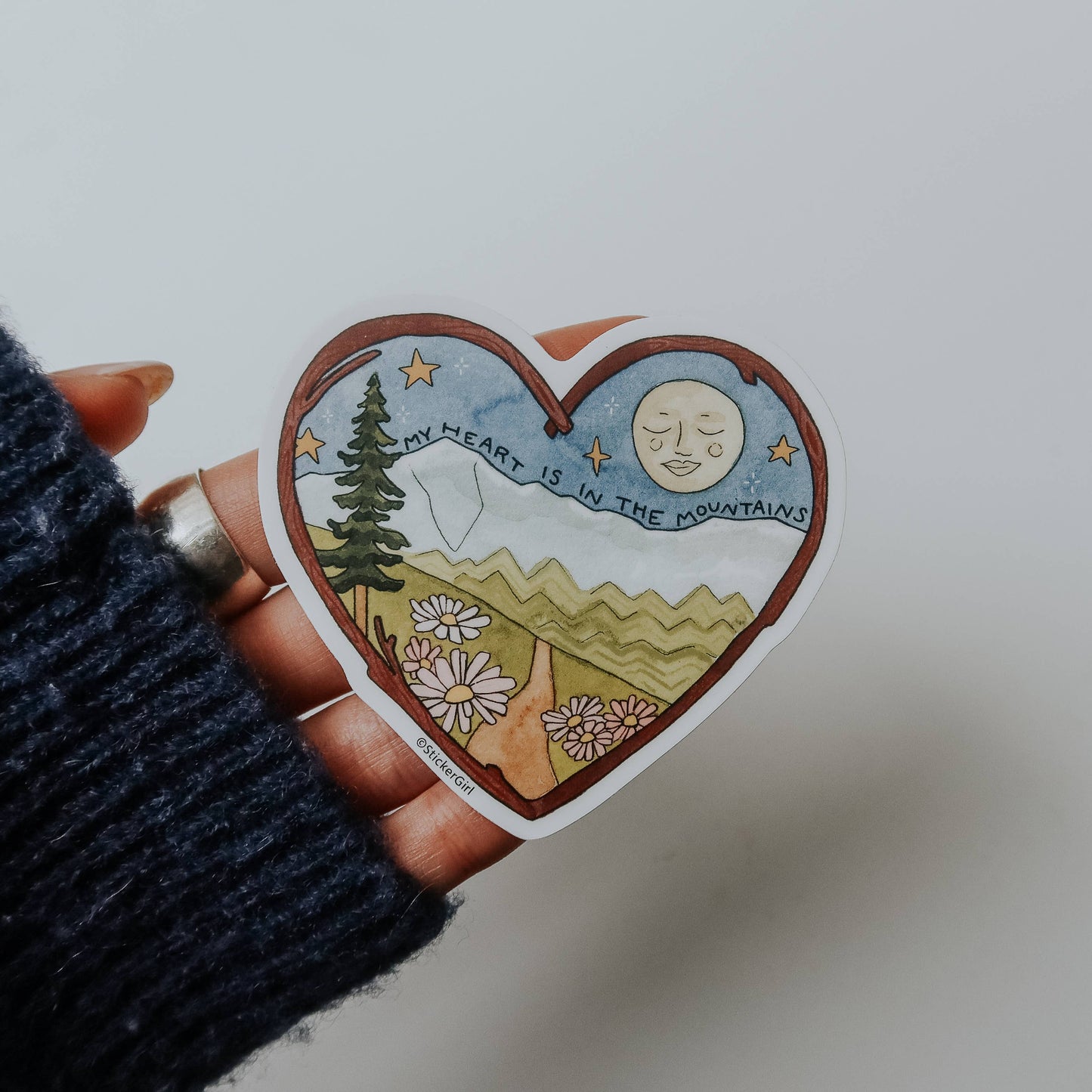 My Heart is in the Mountains Vinyl Sticker