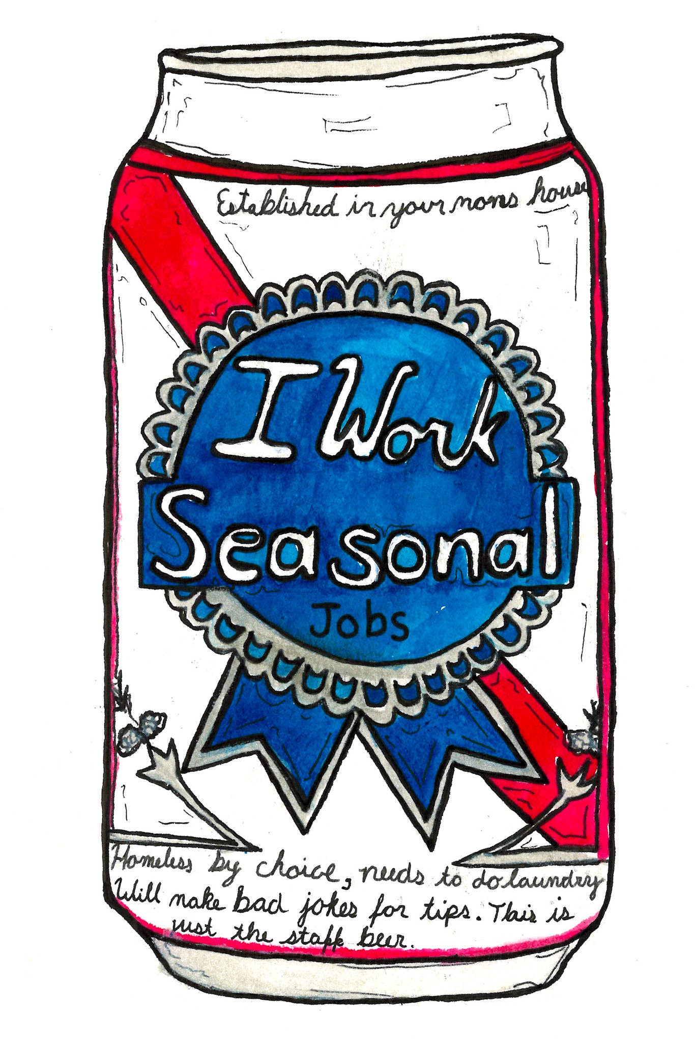 Seasonal Jobs Beer Sticker