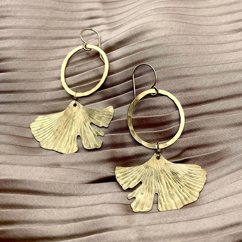 Handmade Ginkgo Earrings