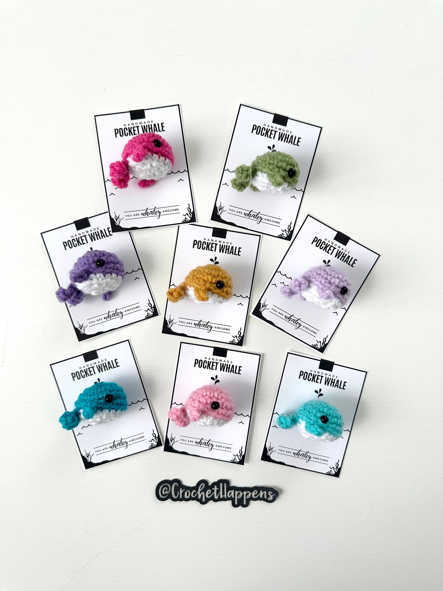 Pocket Whales - Set of 8 - Made to Order