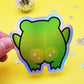 Kawaii frog butt funny cute hilarious sticker toad holograph