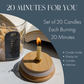 20 Minute Beeswax Candle Set: Mindful (Set of 20)