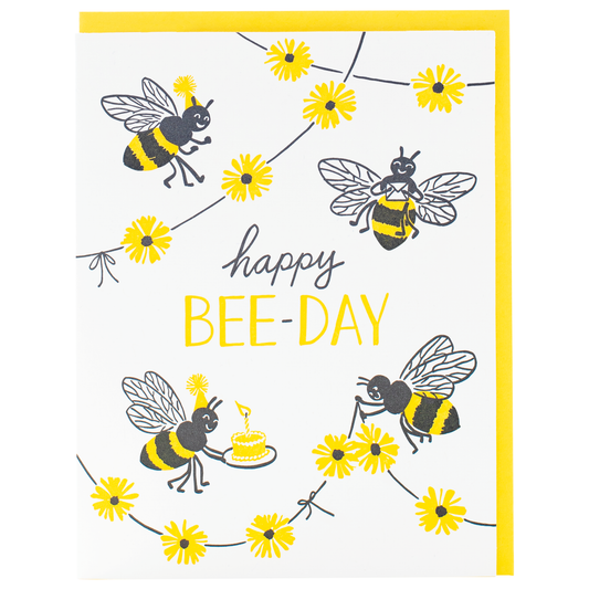 Bee Party Birthday Card