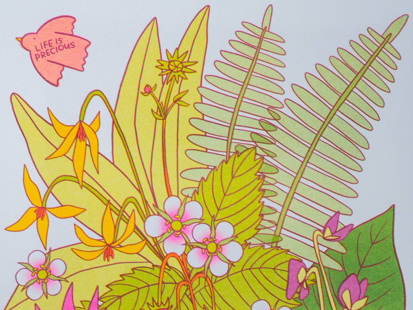 Life Is Precious - Spring Prairie Risograph Art Print