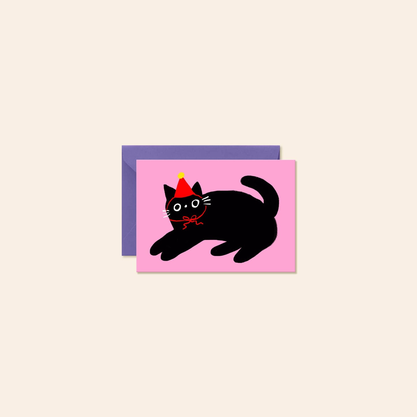 Party Cat – Cat Mini Note Card with Envelope