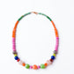 Colorful Beaded Necklace Mixed Glass Bright Statement