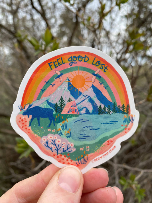 Feel Good Lost Sticker - Hiking/Outdoors/Nature Sticker