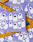 Bitty Vinyl Sticker Sheet—Ghosts Ghouls (8 little stickers)