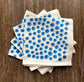 Blueberries Hand Printed Flour Sack Cotton Napkins, Set of 4