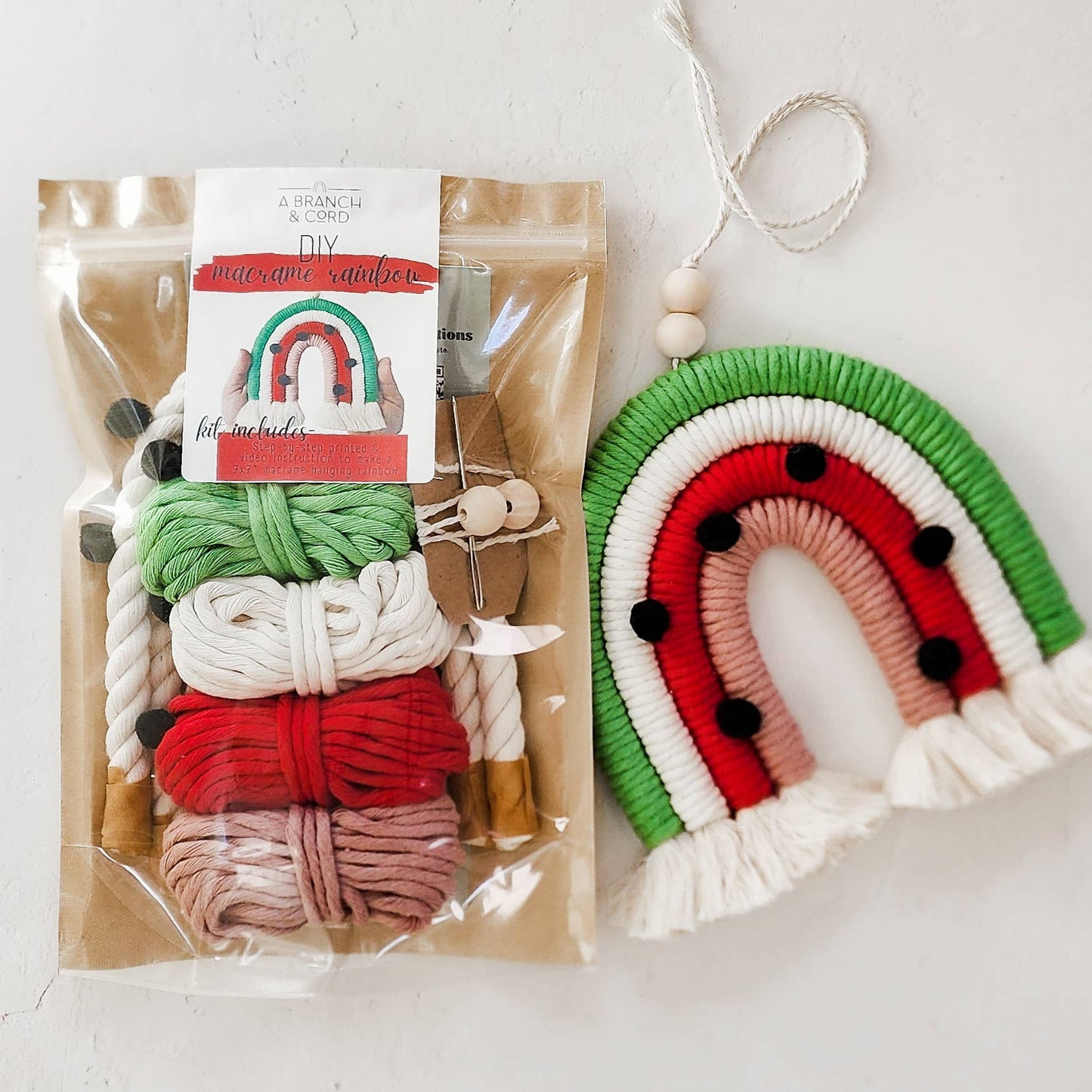 DIY Macrame Rainbow Kit: Teal