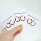 Cam Mini Hoops - Fiesta // Earrings, Jewelry, Gifts, Best Seller