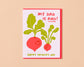 Rad Dad Letterpress Radish Father's Day Card