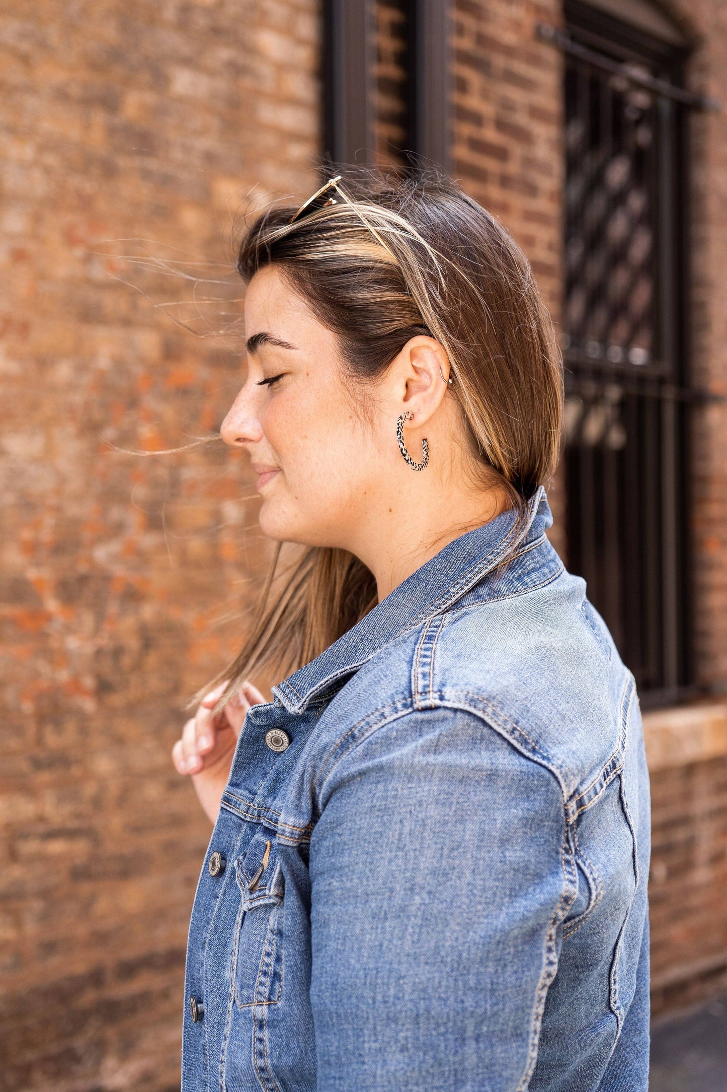 Camy Hoops - Black Dot // Gift, Earrings, Jewelry, Fall
