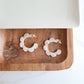 Flora Hoops - Cream // Flower Earrings, Gift, Jewelry