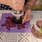Screen Printed Purple Blackberries Sponge Cloth