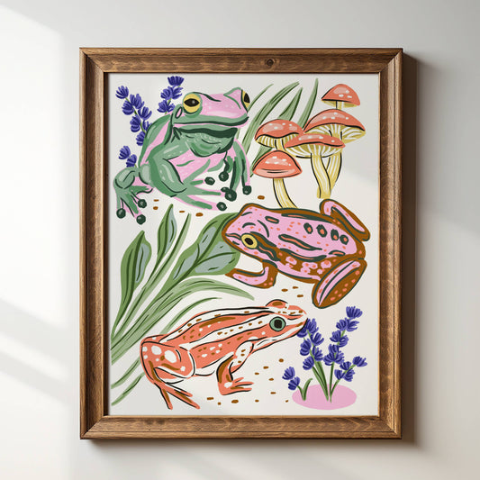 "Forest Frogs" - 8" x 10" Giclée Art Print