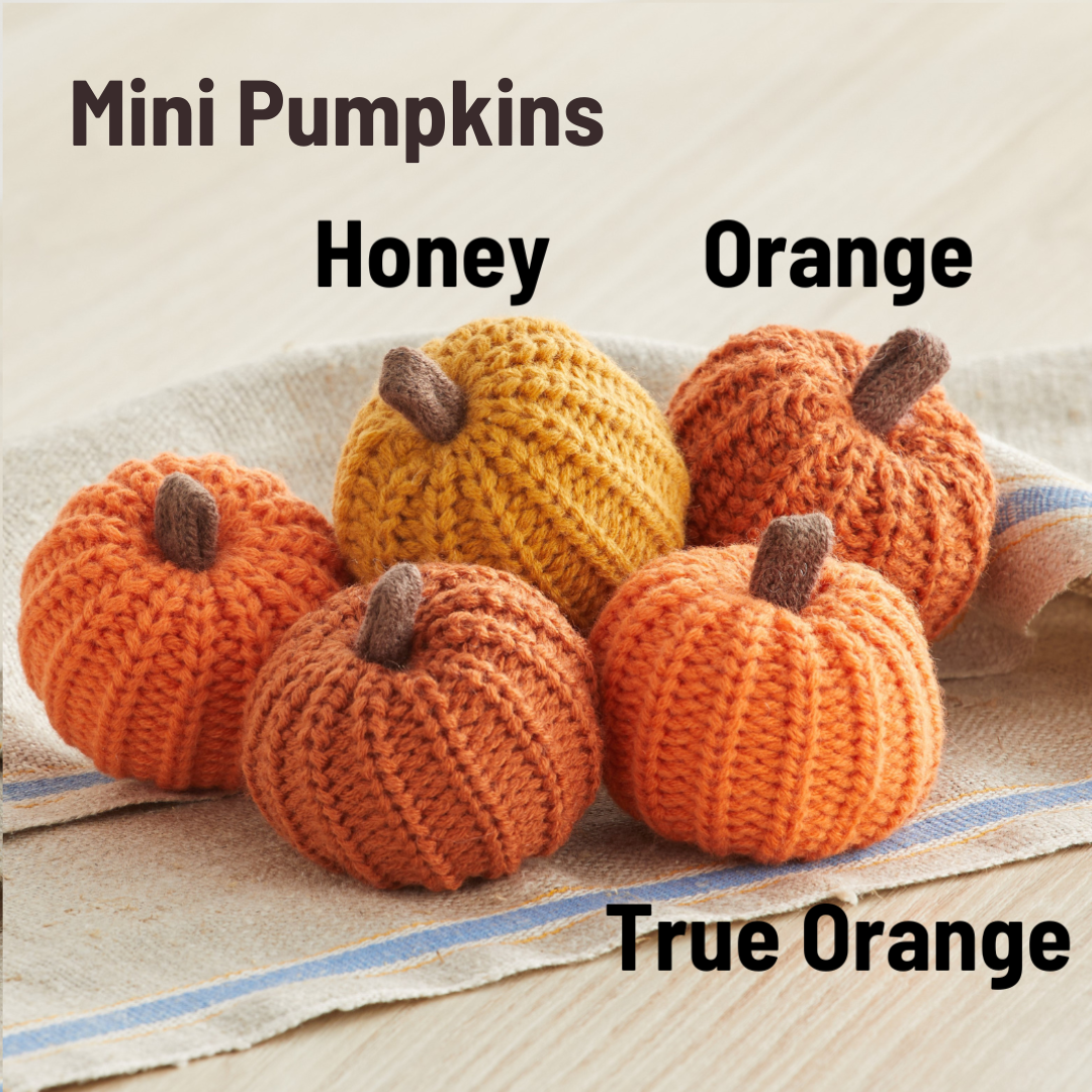 Colorful Knit Pumpkin Giftables Bowl Filler Tabletop