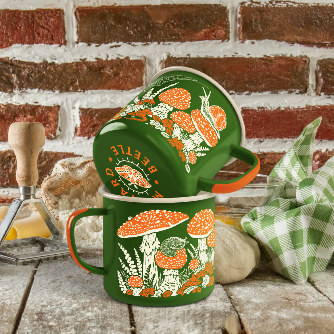 Toad & Mushrooms Enamel Camp Mug