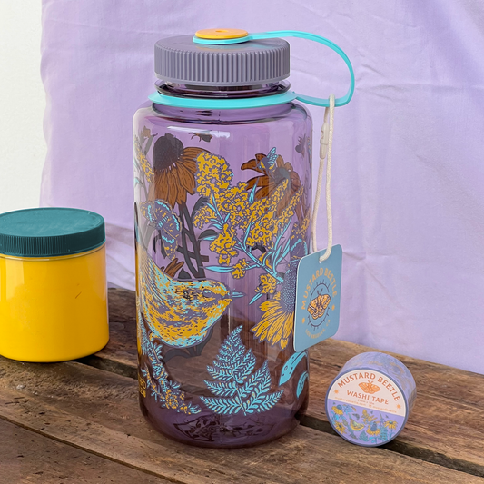 Prairie Warbler, 32oz Wide Mouth Nalgene Water Bottle