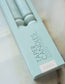 Geometric Taper Candles | Ice Blue