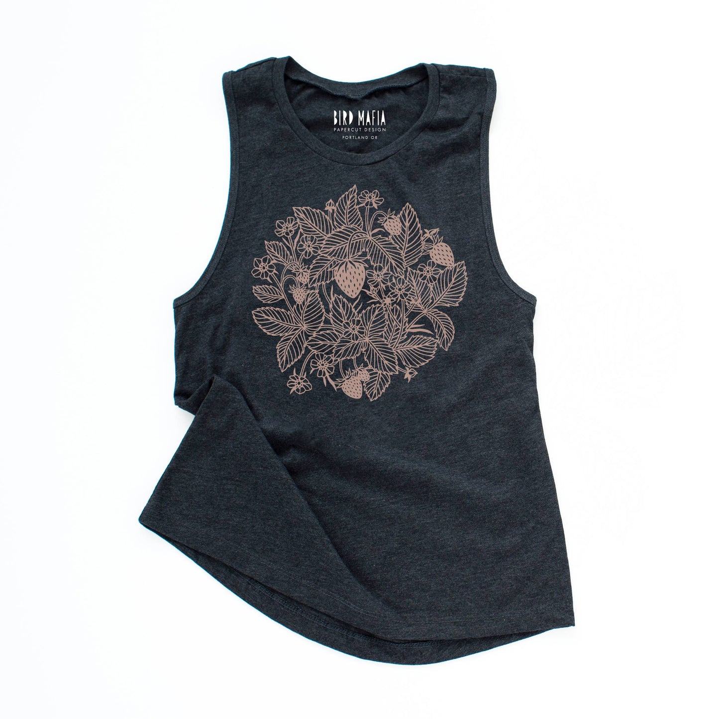 Strawberry patch muscle tank