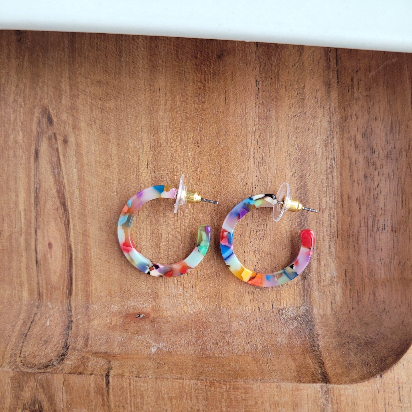 Cam Mini Hoops - Fiesta // Earrings, Jewelry, Gifts, Best Seller