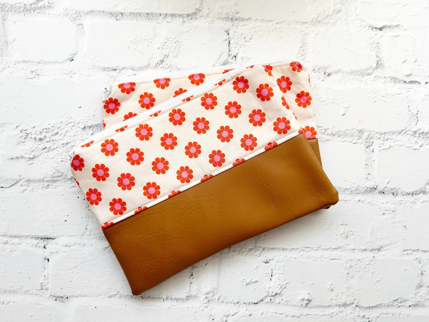 Cosmetic bag, Flat Make up bag, Zipper Pouch