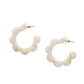 Flora Hoops - Cream // Flower Earrings, Gift, Jewelry