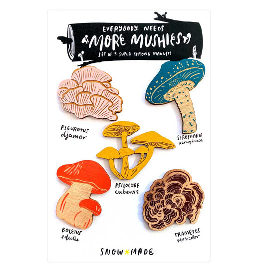 Mushroom - Series 2 - Set of 5 Magnets