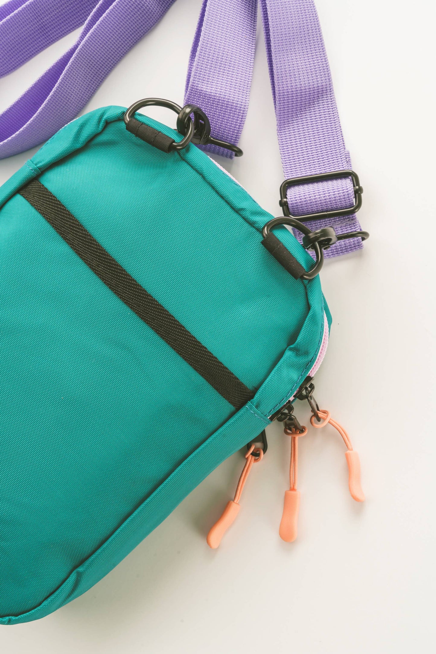 Recycled Crossbody Bag | Teal/Lavender