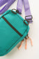 Recycled Crossbody Bag | Teal/Lavender