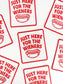 Just Here for the Wieners Embroidered Patch Iron On Hot Dog