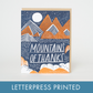 Mountains Of Thanks Letterpress Greeting Card by Hello!Lucky