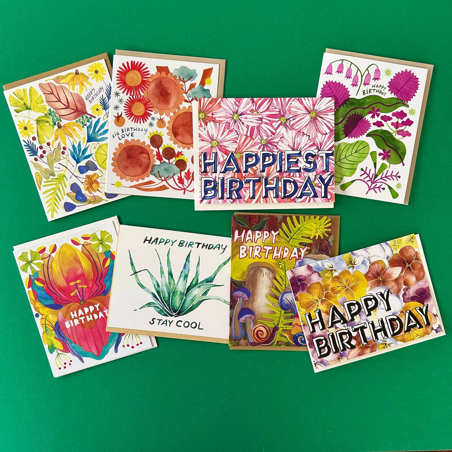 Bright Floral Birthday Card
