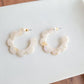 Flora Hoops - Cream // Flower Earrings, Gift, Jewelry