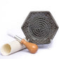 Charcoal 3 Piece Set: Ceramic Grater, Peeler, Brush