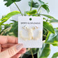 Flora Hoops - Cream // Flower Earrings, Gift, Jewelry
