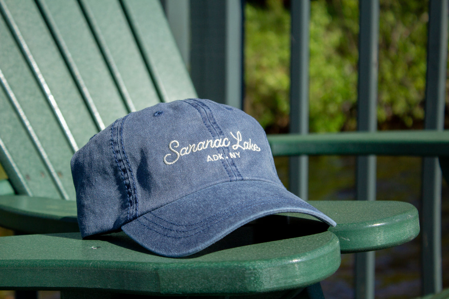 Saranac Lake Ball Cap - Script Font