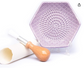 Lavender 3 Piece Set: Ceramic Grater, Peeler, Brush