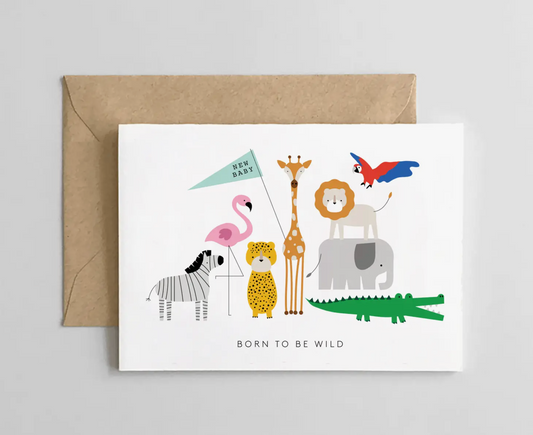 Born To Be Wild - New Baby Card