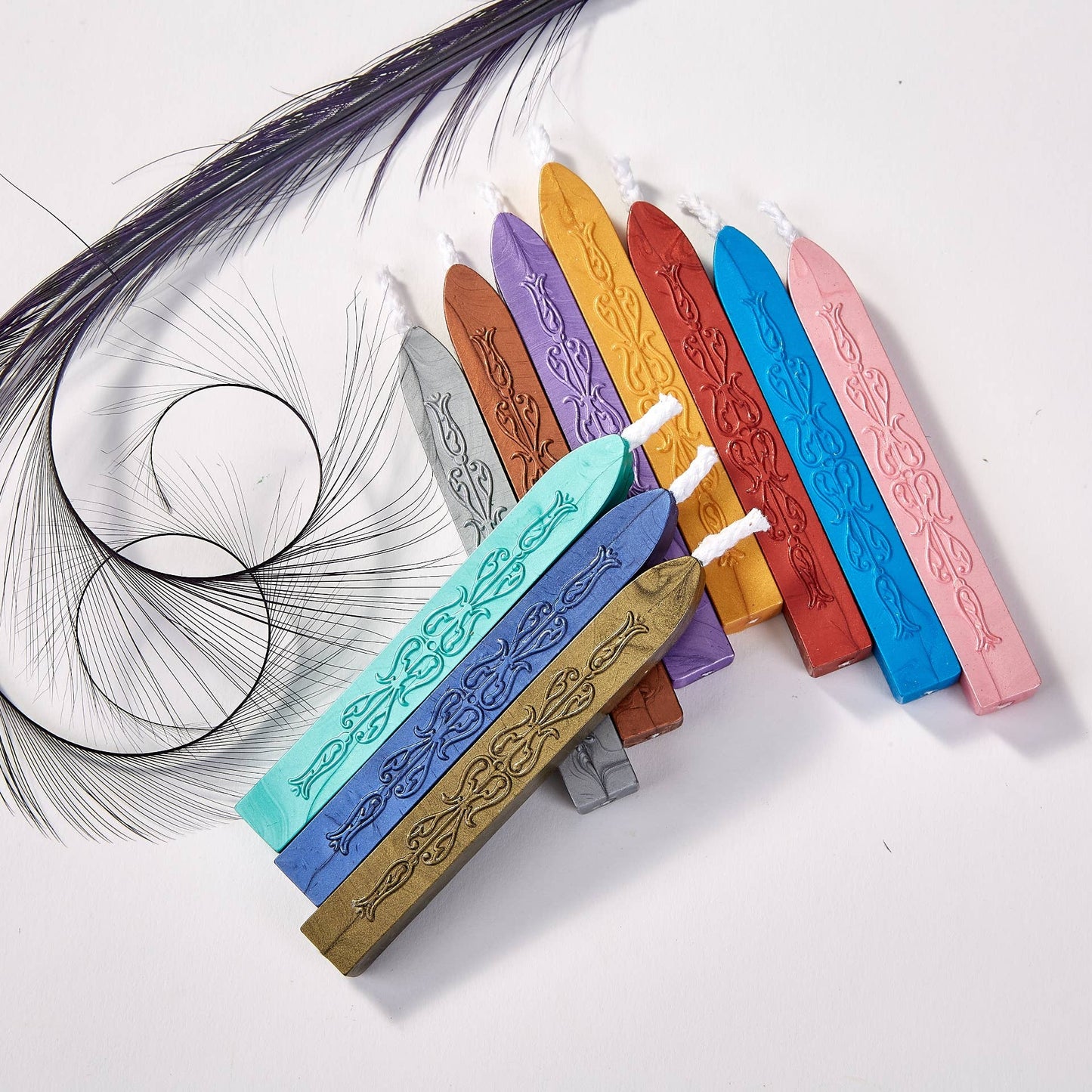 Sealing Wax Sticks with wick by color Bulk- 25+ colors- 12's