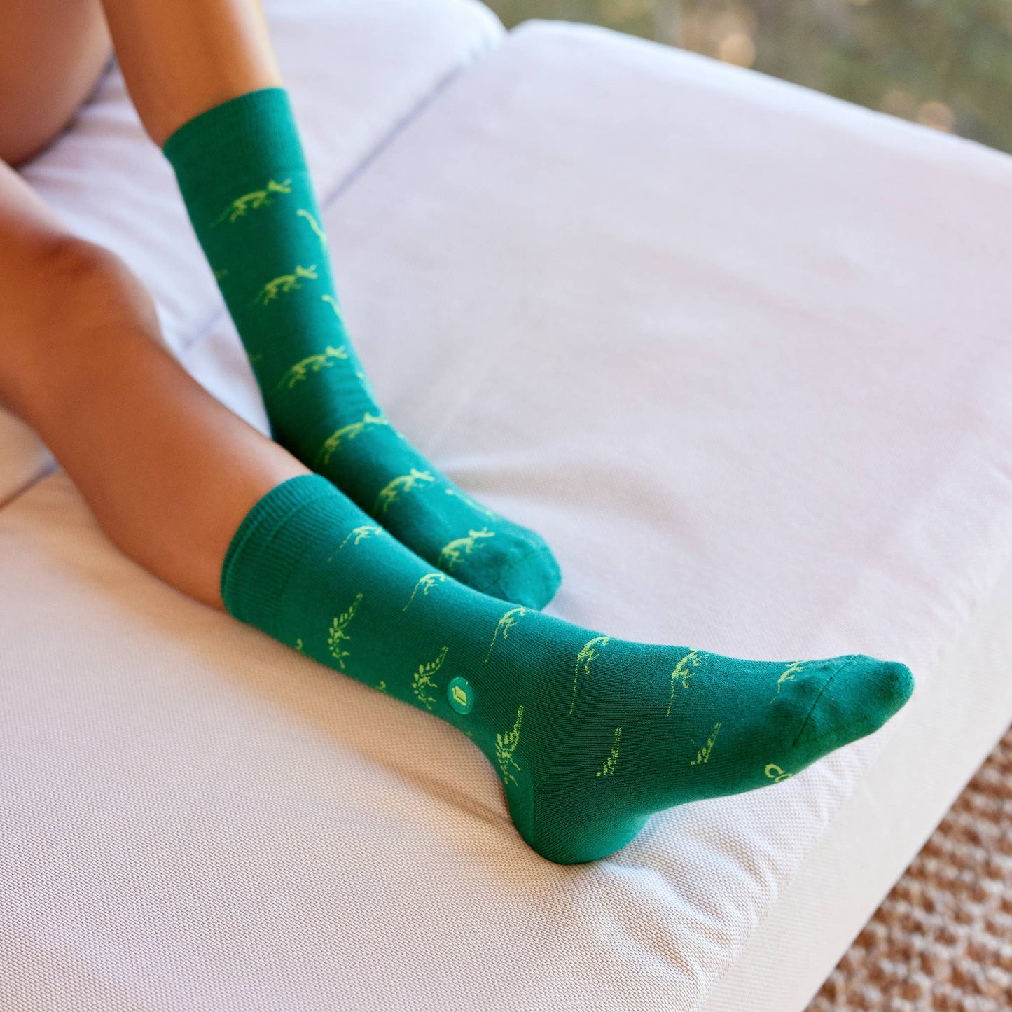 Socks that Give Books  (Green Dinosaurs): Medium