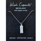 Wish Capsule Necklace w/ 3-Paper Scrolls - Silver Capsule