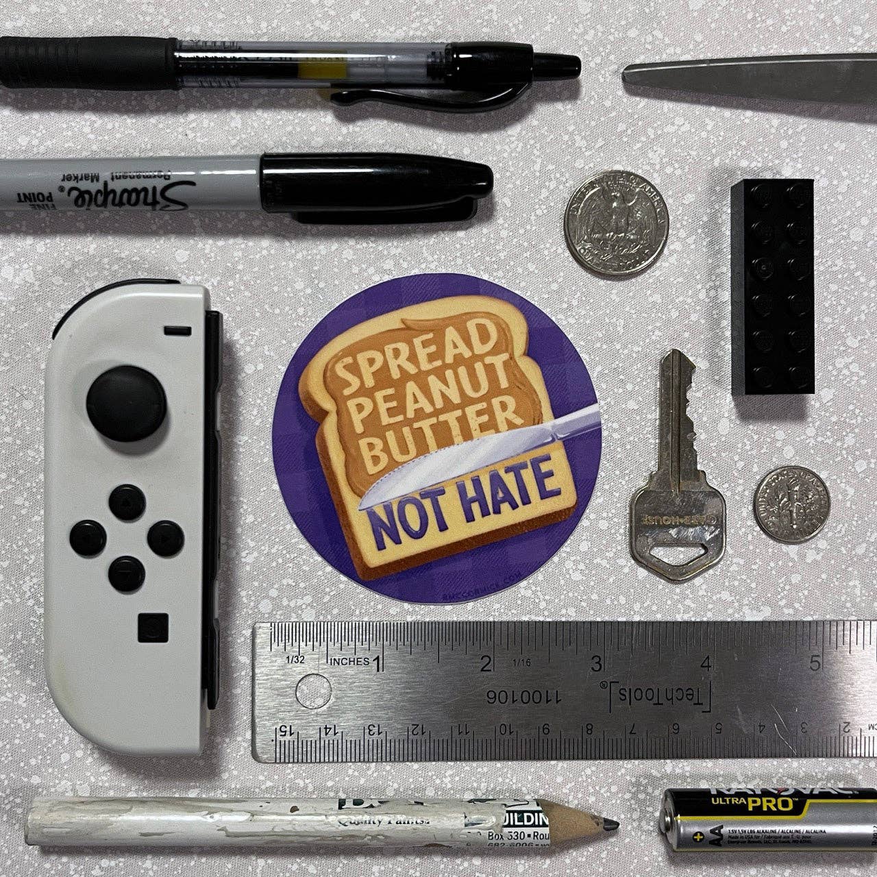 Spread Peanut Butter Not Hate Sticker