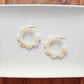 Flora Hoops - Cream // Flower Earrings, Gift, Jewelry