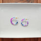 Cam Mini Hoops - Purple Party // Earrings, Jewelry, Gifts